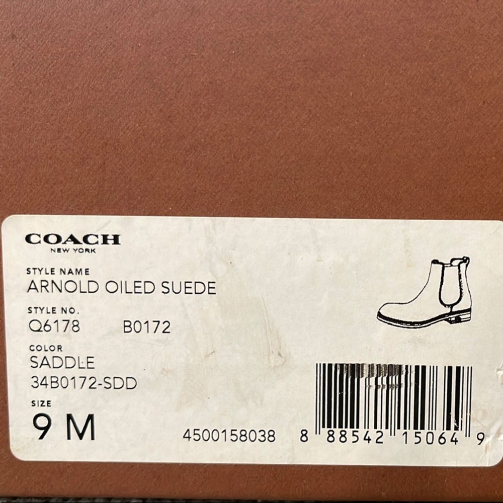 Coach Brown Chelsea Boots with Polished Leather - Picture 2 of 8